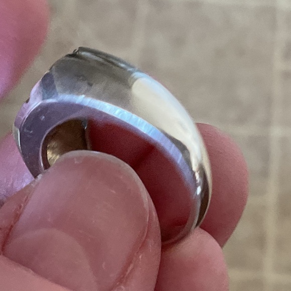 NWOT Sterling Silver 925 Greek Key Design Solid Ring Size US 7 - Picture 4 of 11